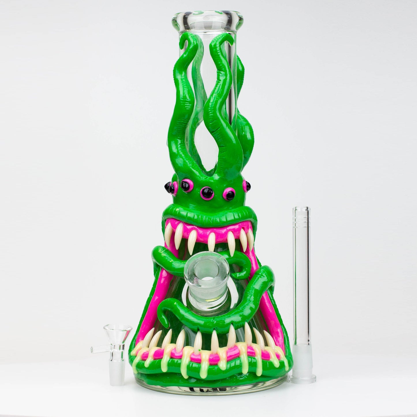 12.5"  Resin 3D artwork 7mm glass beaker water bong [TS102]_4