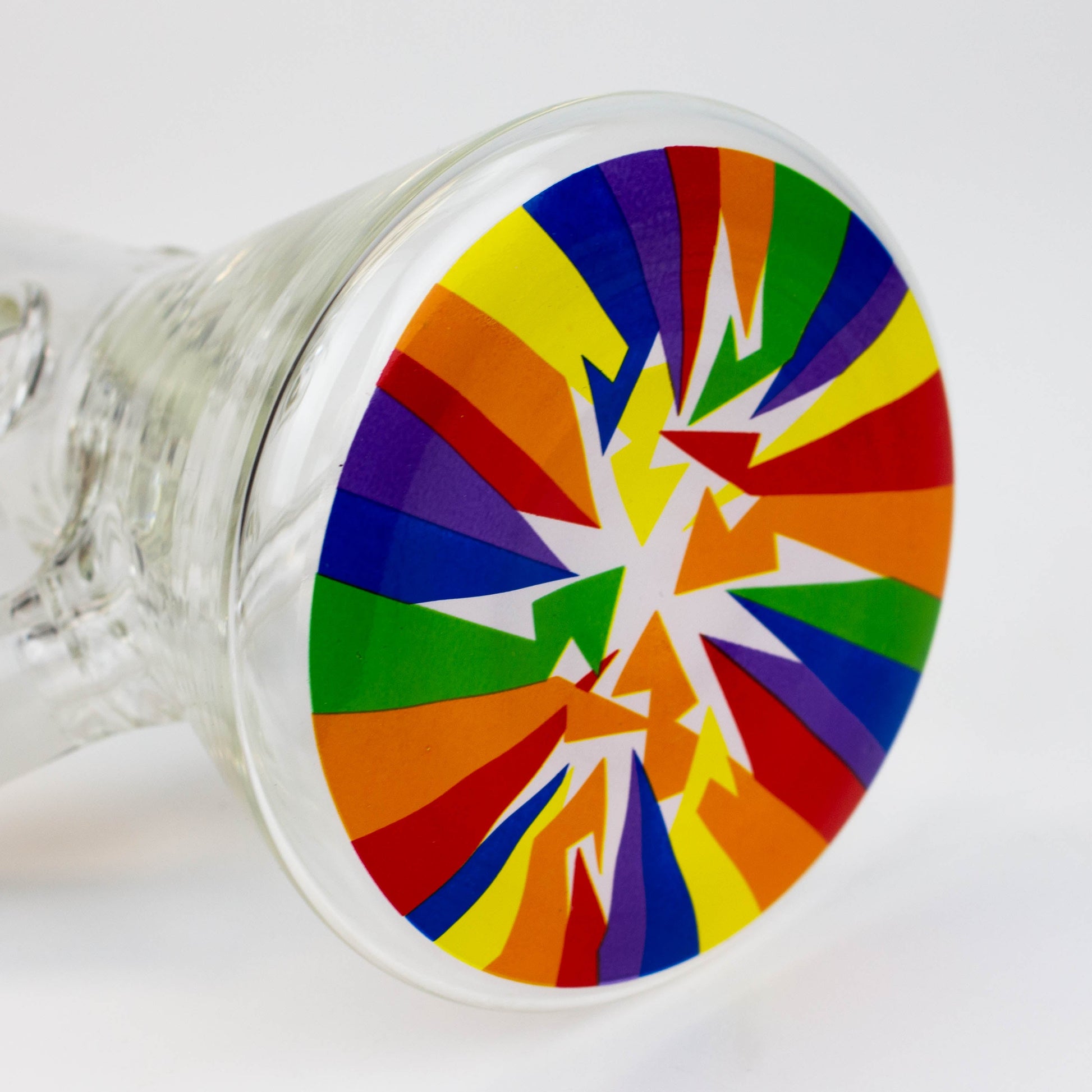 12" WellCann beaker 7 mm glass water bong with Colour Bottom_9